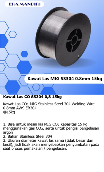 Kawat Las SS304 0.8 15Kg. gmr 10